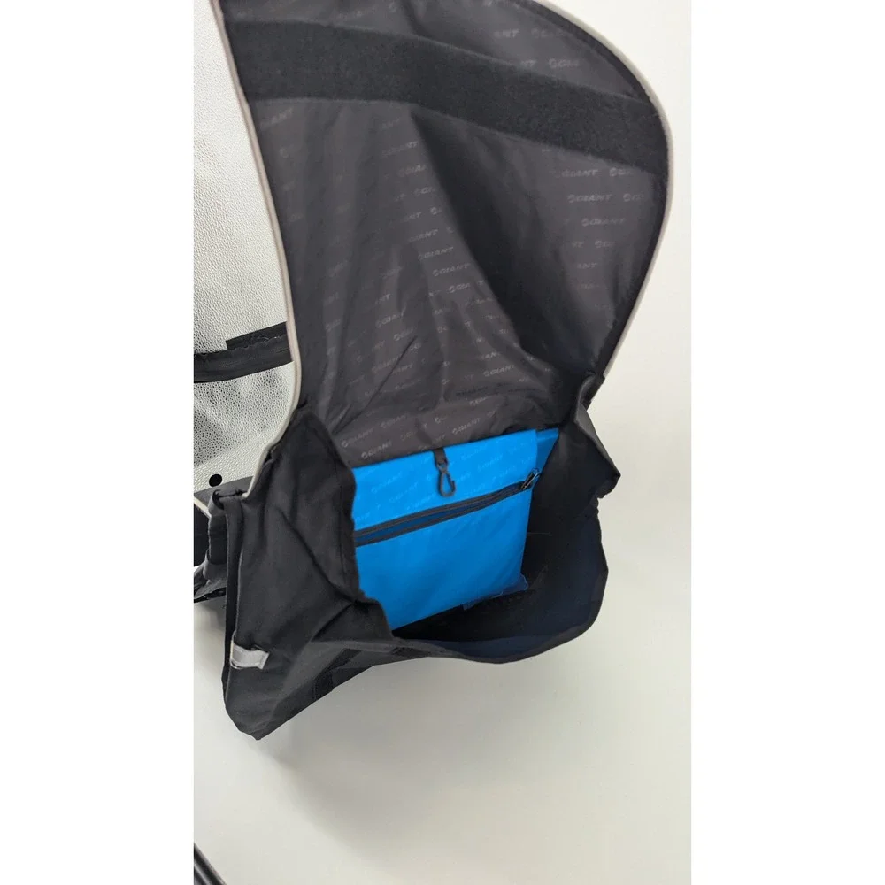 Giant Double Pannier Bicycle Rear Rack Bag Black Reflective Trim Commuter Bag